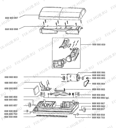 Взрыв-схема пылесоса Aeg V8800.5 - Схема узла Accessories (View 2)